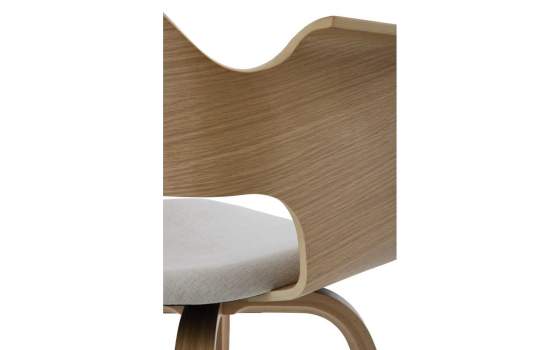 Set 4 Sillones Actuales Madera Natural y Cojin Aldegati