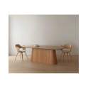 Set 4 Sillones Actuales Madera Natural y Cojin Aldegati