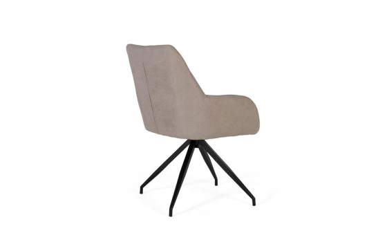 Set de 2 Sillas Giratorias Tapizadas Gris Claro Serie Adyer Set de 2 Sillas Giratorias Tapizadas Gris Claro Serie Adyer