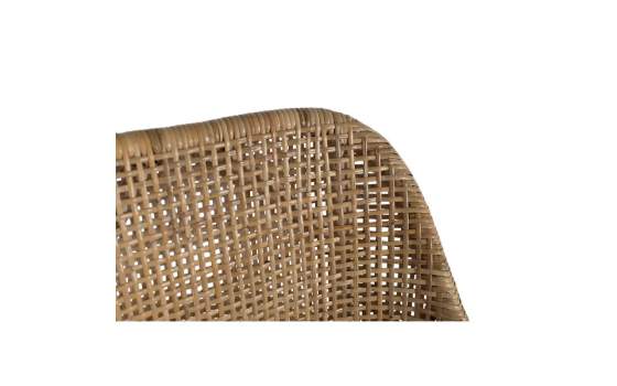 Set de 2 Sillas Madera y Rattan Natural con Cojín Shimla