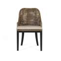 Set de 2 Sillas Madera y Rattan Natural Glaseado Nogal Shimla