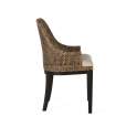 Set de 2 Sillas Madera y Rattan Natural Glaseado Nogal Shimla