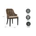 Set de 2 Sillas Madera y Rattan Natural Glaseado Nogal Shimla