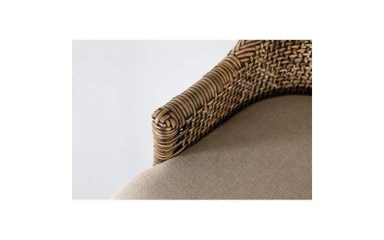 Set de 2 Sillas Madera y Rattan Natural Glaseado Nogal Shimla