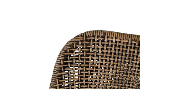 Set de 2 Sillas Madera y Rattan Natural Glaseado Nogal Shimla
