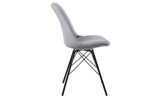 Set de 2 Sillas Modernas Tapizadas Gris Patas Metalicas Arenda