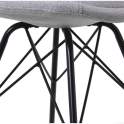 Set de 2 Sillas Modernas Tapizadas Gris Patas Metalicas Arenda