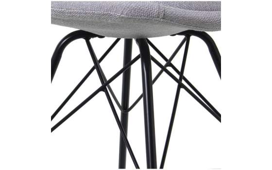 Set de 2 Sillas Modernas Tapizadas Gris Patas Metalicas Arenda