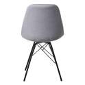 Set de 2 Sillas Modernas Tapizadas Gris Patas Metalicas Arenda