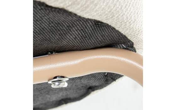 Set de 2 Sillas Tapizadas Beige Patas Metal Serie Agaz