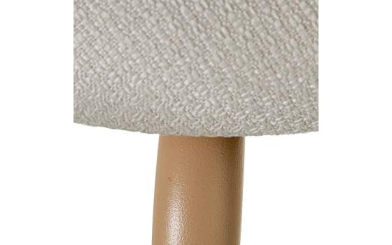 Set de 2 Sillas Tapizadas Beige Patas Metal Serie Agaz