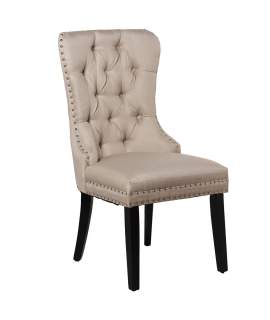Set de 2 Sillas Tapizadas Lino Beige Retro Serie Asunbra