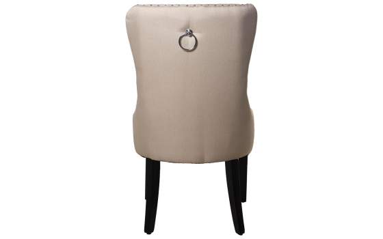 Set de 2 Sillas Tapizadas Lino Beige Retro Serie Asunbra