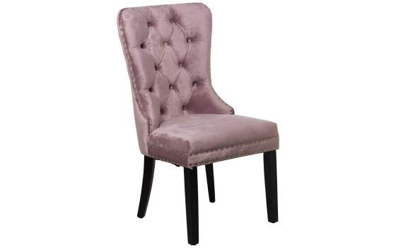 Set de 2 Sillas Tapizadas Terciopelo Rosa retro Serie Asunbra