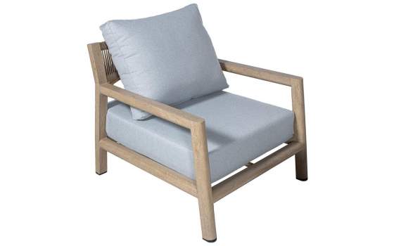 Set de Sofá 3 Plazas, 2 Sillones y Mesa de Centro Aluminio