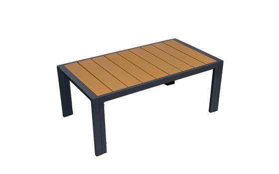 Set Sofá, 2 Sillones y Mesa Aluminio y Resina Madera Adarbe