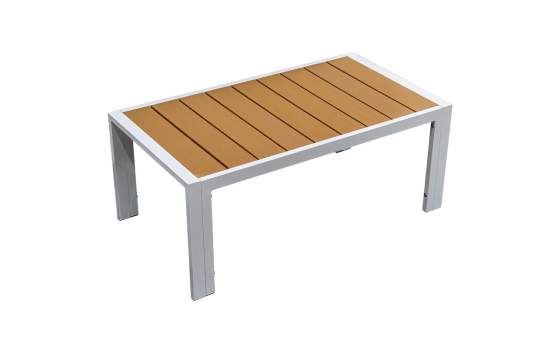 Set Sofa, 2 Sillones Mesa Aluminio Blanco Resina Serie Adarbe