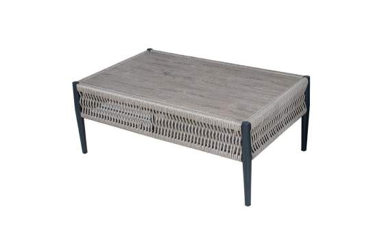 Set Sofa, 2 Sillones y Mesa de Centro Aluminio Gris Accurti