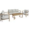 Set Sofa 3 Plazas, 2 Sillones y Mesa Actual Serie Aelst