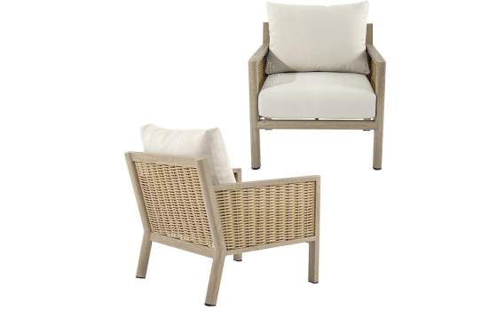 Set Sofa 3 Plazas, 2 Sillones y Mesa Aluminio Serie Aglirt