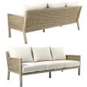 Set Sofa 3 Plazas, 2 Sillones y Mesa Aluminio Serie Aglirt