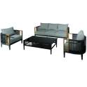 Set Sofa 3 Plazas, 2 Sillones y Mesa Serie Aglirt