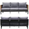 Set Sofa 3 Plazas, 2 Sillones y Mesa Serie Aglirt