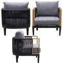 Set Sofa 3 Plazas, 2 Sillones y Mesa Serie Aglirt