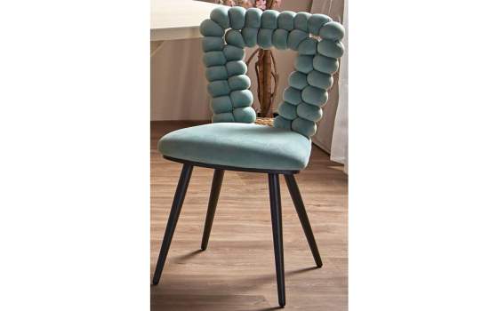 Silla Terciopelo Turquesa Estilo Moderno Triangular Nimpha