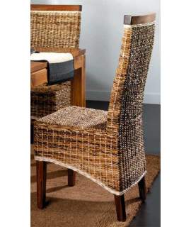 Silla Abaca Recta Tapa Madera