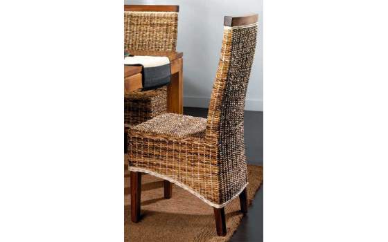 Silla Abaca Recta Tapa Madera