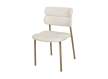 Silla Actual Comedor Metal Asiento Respaldo Beige Serie Anaia