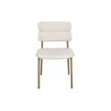 Silla Actual Comedor Metal Asiento Respaldo Beige Serie Anaia