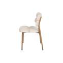 Silla Actual Comedor Metal Asiento Respaldo Beige Serie Anaia