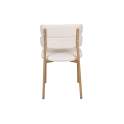 Silla Actual Comedor Metal Asiento Respaldo Beige Serie Anaia