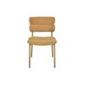 Silla Actual Comedor Metal Asiento Respaldo Mostaza Serie Anaia