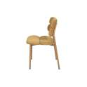 Silla Actual Comedor Metal Asiento Respaldo Mostaza Serie Anaia