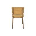 Silla Actual Comedor Metal Asiento Respaldo Mostaza Serie Anaia