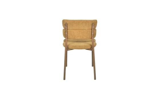 Silla Actual Comedor Metal Asiento Respaldo Mostaza Serie Anaia