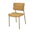 Silla Actual Comedor Metal Asiento Respaldo Mostaza Serie Anaia