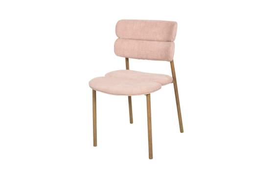 Silla Actual Comedor Metal Asiento Respaldo Rosa Serie Anaia