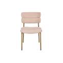 Silla Actual Comedor Metal Asiento Respaldo Rosa Serie Anaia