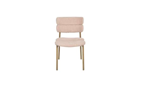Silla Actual Comedor Metal Asiento Respaldo Rosa Serie Anaia