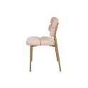 Silla Actual Comedor Metal Asiento Respaldo Rosa Serie Anaia