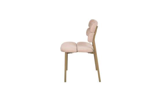 Silla Actual Comedor Metal Asiento Respaldo Rosa Serie Anaia
