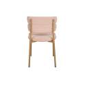 Silla Actual Comedor Metal Asiento Respaldo Rosa Serie Anaia