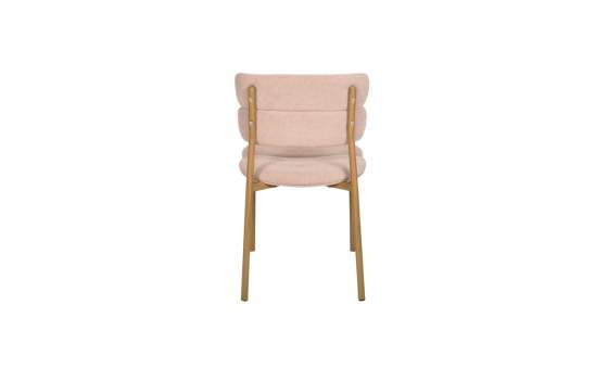 Silla Actual Comedor Metal Asiento Respaldo Rosa Serie Anaia