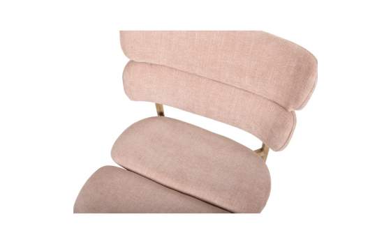 Silla Actual Comedor Metal Asiento Respaldo Rosa Serie Anaia