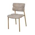 Silla Actual Comedor Metal Asiento Respaldo Topo Serie Anaia