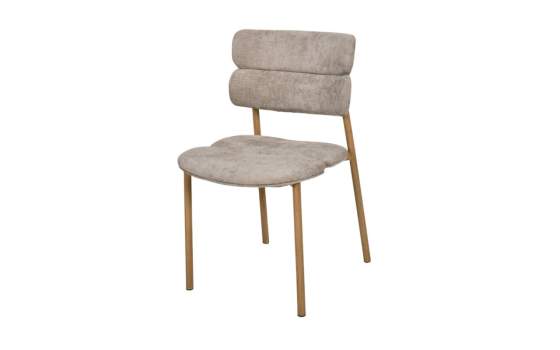 Silla Actual Comedor Metal Asiento Respaldo Topo Serie Anaia